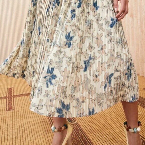 NWOT ULLA JOHNSON Amalthea Silk Midi Dress in Jasmine XS $795 - Picture 3 of 11